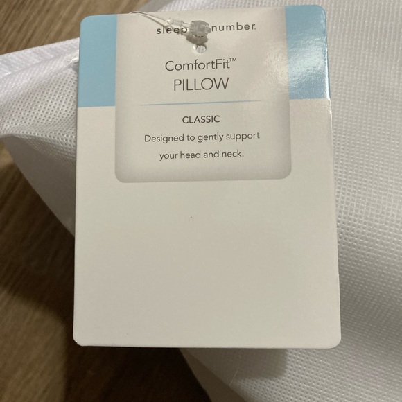 New Never Used Sleep Number White and Gray Pillow - Picture 3 of 5